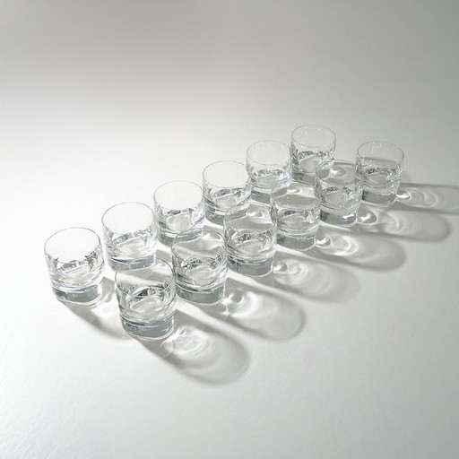 12 "Pitagora" glazen van Marco Zanuso voor Arnolfo di Cambio, jaren 70