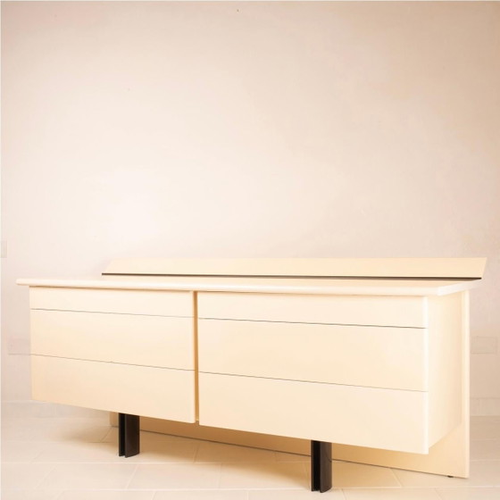 Paolo Piva Alanda Cassettiere Crema per B&B Italia 1970 – Wood, polished steel, Postmodern (photo 7 of 19)