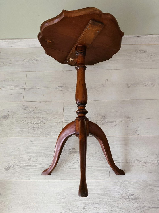 Image 1 of antique tripod pedestal table