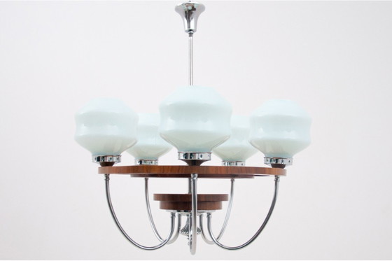 Image 1 of Lustre Art déco, années 1950, Pologne