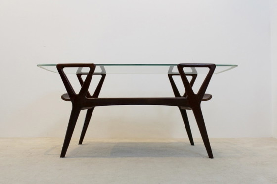 Scandinavische Teak Salontafel met Glazen blad, Koffietafelboeken, Scandinavian (foto 6 van 10)