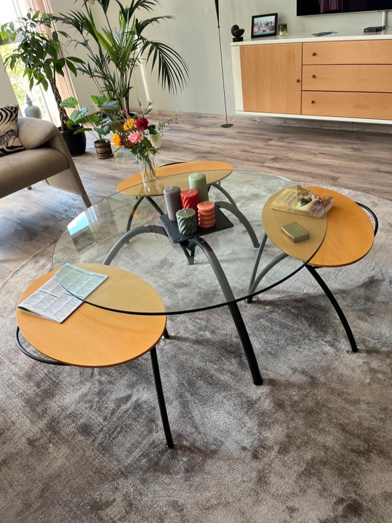 Ikonischer „Spyder“ Couchtisch von Ettore Sottass, Knoll, Couchtische, Holz, Braun (Foto 2 von 5)