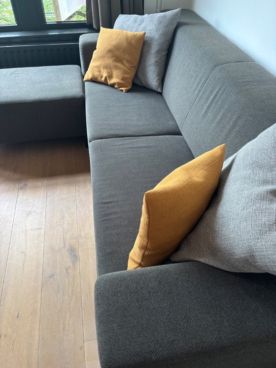 Eden 3-seater sofa with ottoman forestgreen – 3-5 seaters, Metal, Textile (photo 4 of 5)