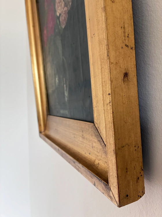 Vintage original floral rose still life oil painting – Paintings & Drawings, Wood, Canvas (photo 3 of 15)