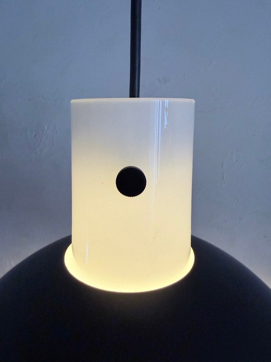 Space Age Pendant lamp made of glass and metal by Glashütte Limburg 70s Design (photo 7 of 12)