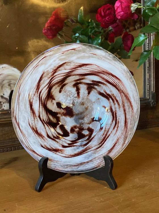 Image 1 of Opaline glass plate/trinket dish from Florence