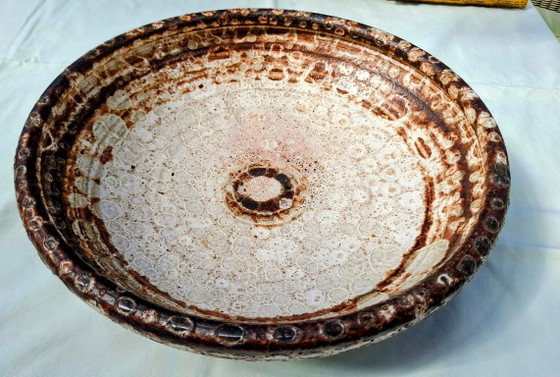 Braun/cremefarben getönte, glasierte Keramikschale, Zaalberg Holland – Schalen, Ceramic (photo 2 of 5)