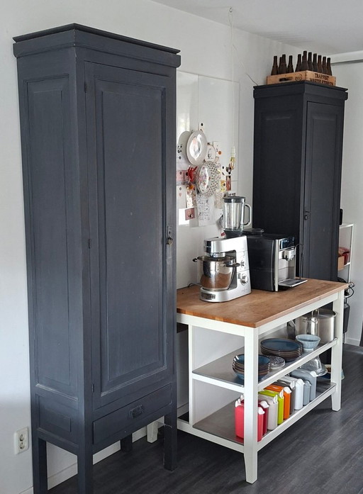 Keijser & Co hoge kast antraciet grijs (2 stuks)