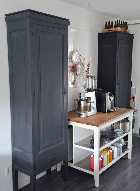 Image 1 of Keijser & Co hoge kast antraciet grijs (2 stuks)