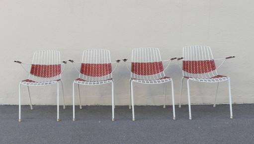 4 Tuinstoelen met armleuningen Metaal Stiegler Marbach Jaren 70 WstaEb – Metal, Plastic, Vintage (photo 2 of 17)