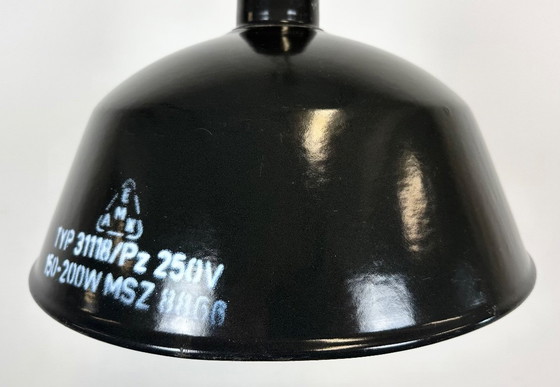 Image 1 of Industrial Black Enamel Pendant Lamp from EMAX, 1960s