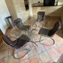 Table Boris Tabacoff pour CHRISTOFLE. 1970. Space age.