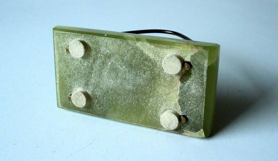 Image 1 of Onyx brass letter holder - Vintage