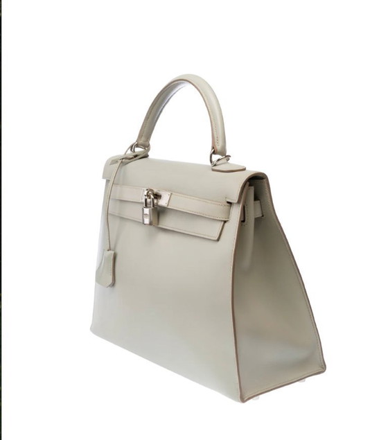 Image 1 of Borsa HERMES Kelly 32 in cuoio grigio - 103303