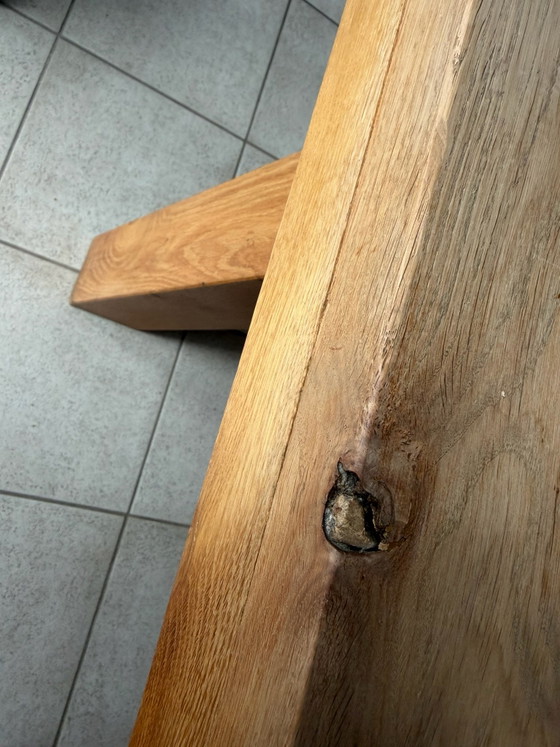 Tavolo da pranzo in rovere massiccio - robusto ed elegante, Tavoli da pranzo, Legno, Marrone (foto 9 di 13)