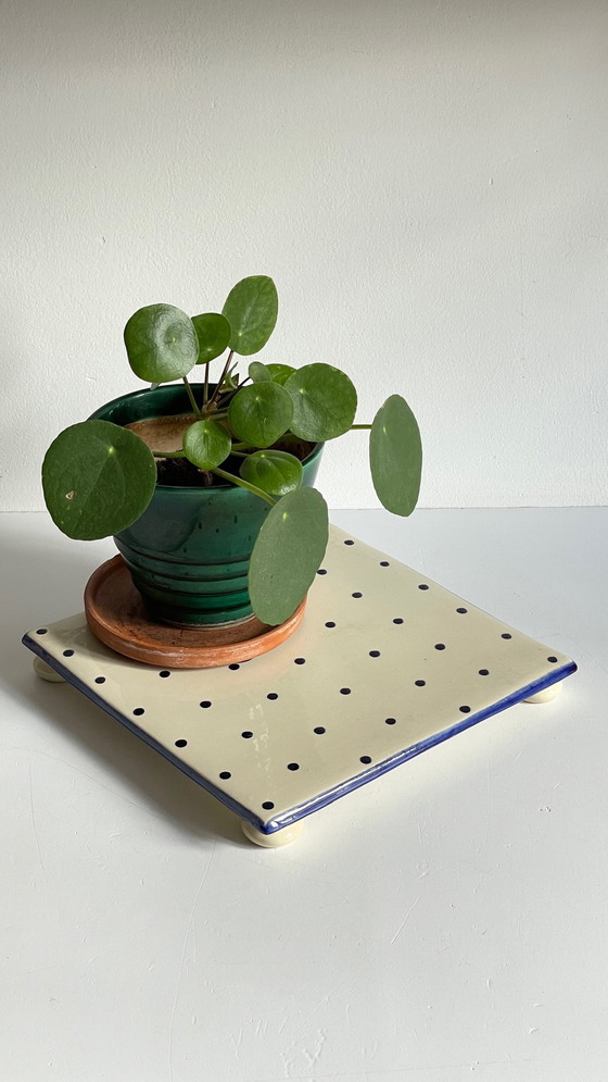 Image 1 of Sottobicchiere in ceramica con puntini St Clément VINTAGE