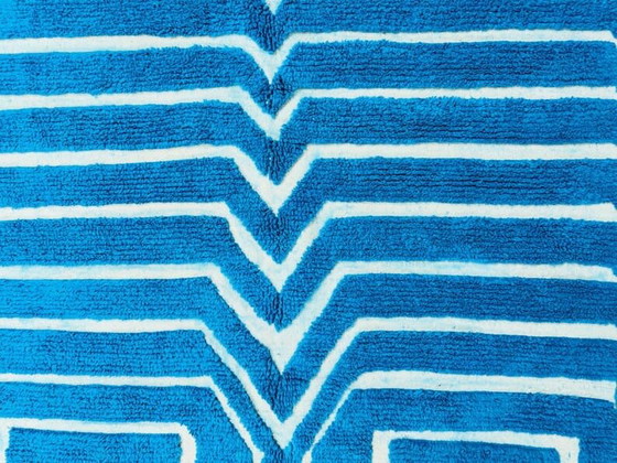 Alfombra marroquí Beni Ouraine hecha a mano, azul tradicional, tamaño 2/3 m – Aime Té, Wool (photo 9 of 9)
