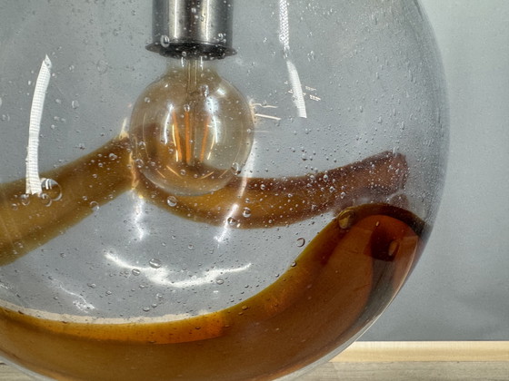 Mazzega Murano Glas-Pendelleuchte, Pendelleuchten, Metall, Orange (Foto 5 von 30)