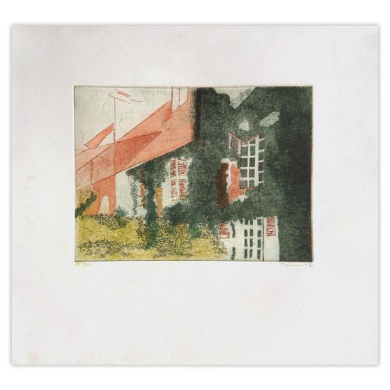 Monique Pehem (Breton-Prouté) signierte Radierung Maison De Campagne 1992 – Lithographien & Drucke, Paper (photo 4 of 5)