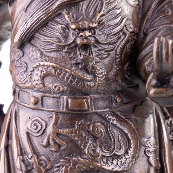 Image 1 of Statua in bronzo del generale cinese asiatico Guan Yu