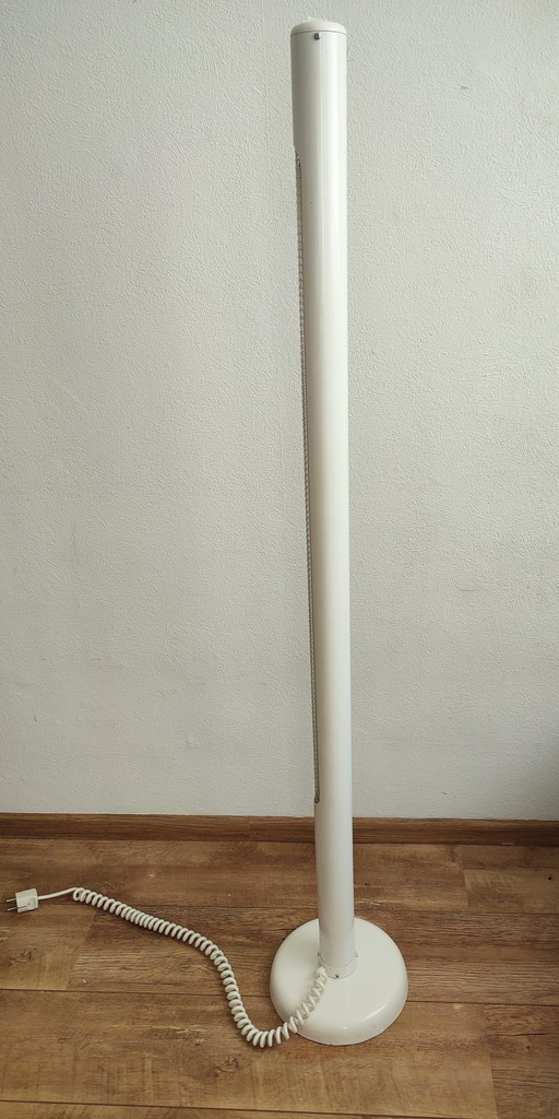 Tube floor lamp white cream Eighties fluorescent tubes tube