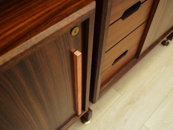 Image 1 of Estantería modular de palisandro, diseño italiano, años 60, producción: Italia