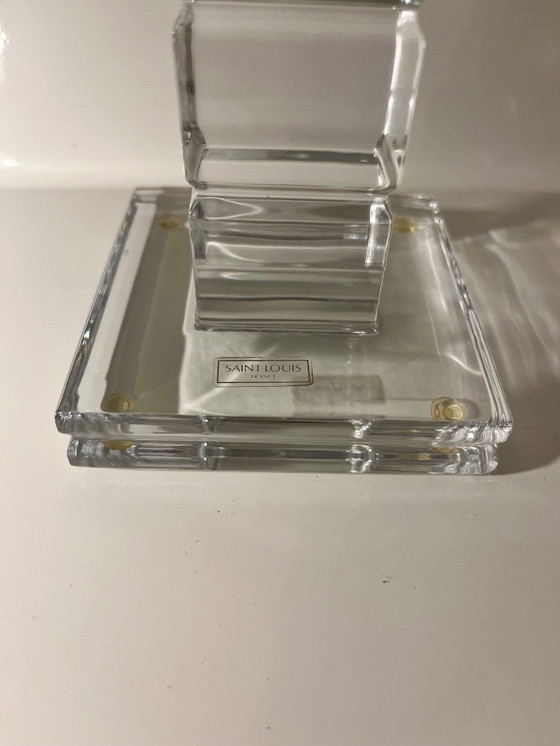 Image 1 of Saint-Louis Kristallleuchter – Entwurf von Jean Sala – Art-déco-Stil – Sehr guter Zustand