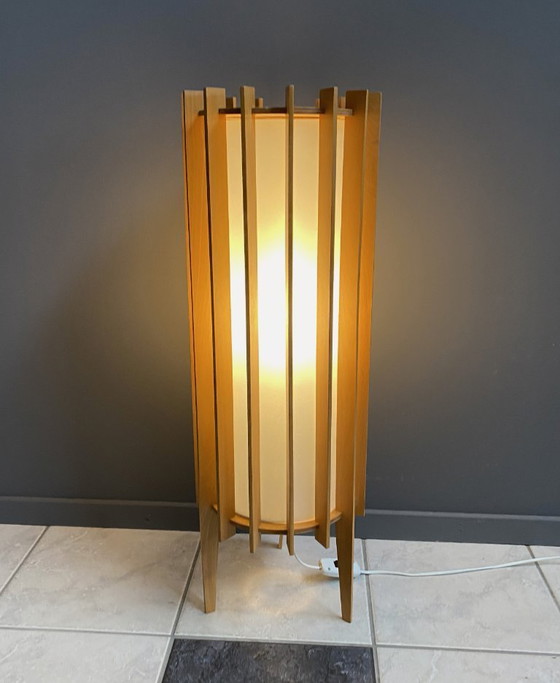 Image 1 of Lampada da tavolo in legno anni '60 Ib Fabiansen