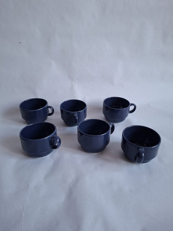 Image 1 of 6 tazze da caffè blu scuro
