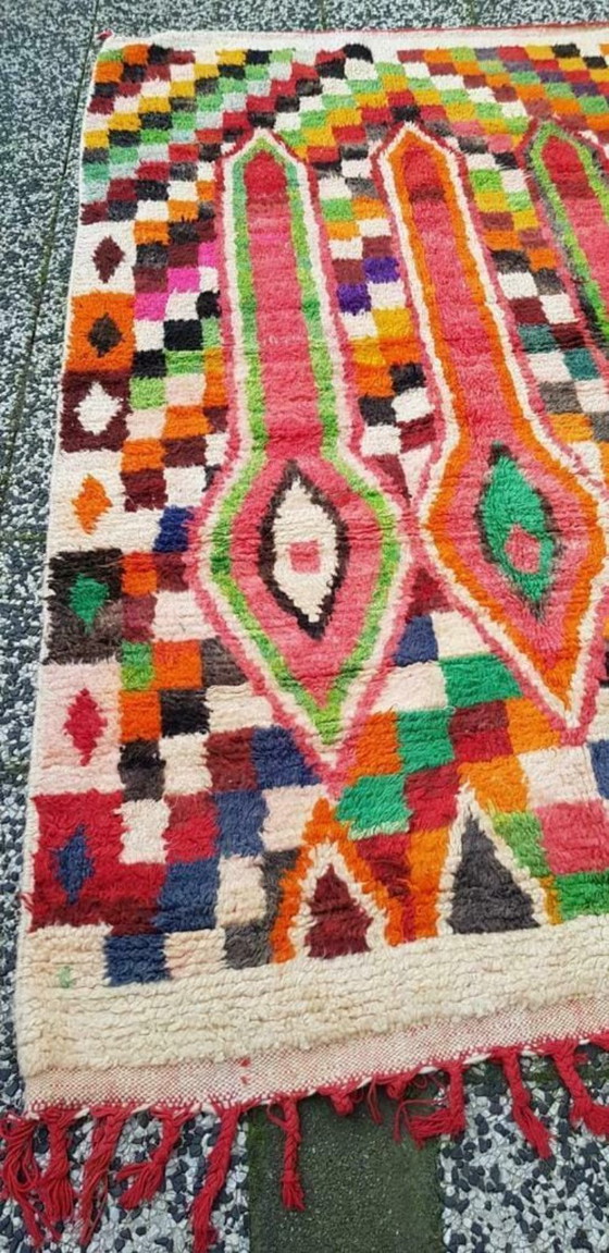 Image 1 of Hand-knotted Berber wool rug 242x147cm