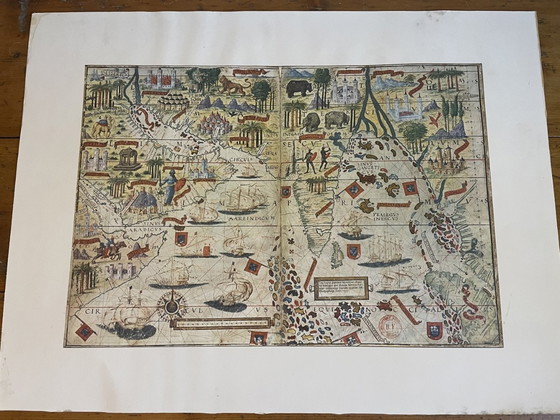 Image 1 of A Printing of the Original Map of Indian Ocean from 1960