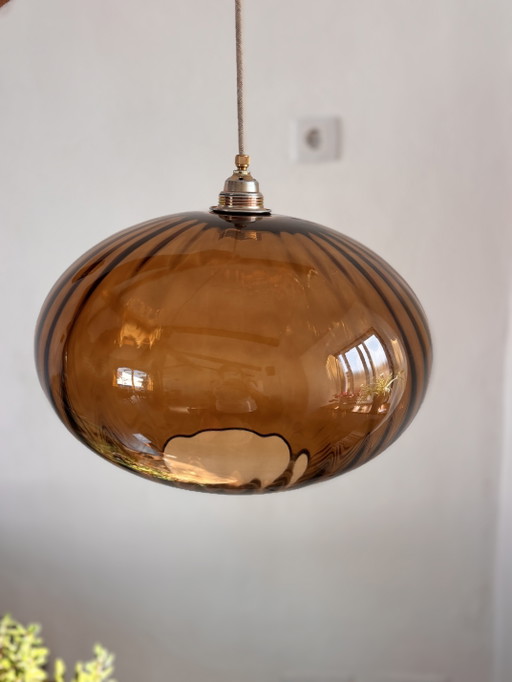 Grande lampada a sospensione vintage portoghese – hanglampen, Glass