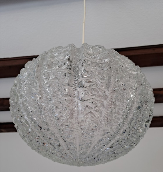 Image 1 of Mid-Century Doria Ceiling Lamp Pendant Light Frosted Glass 60s Space Age