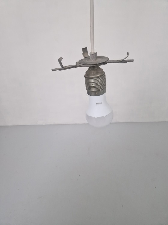 Image 1 of Opaline Vintage School Lamp Japandi Style