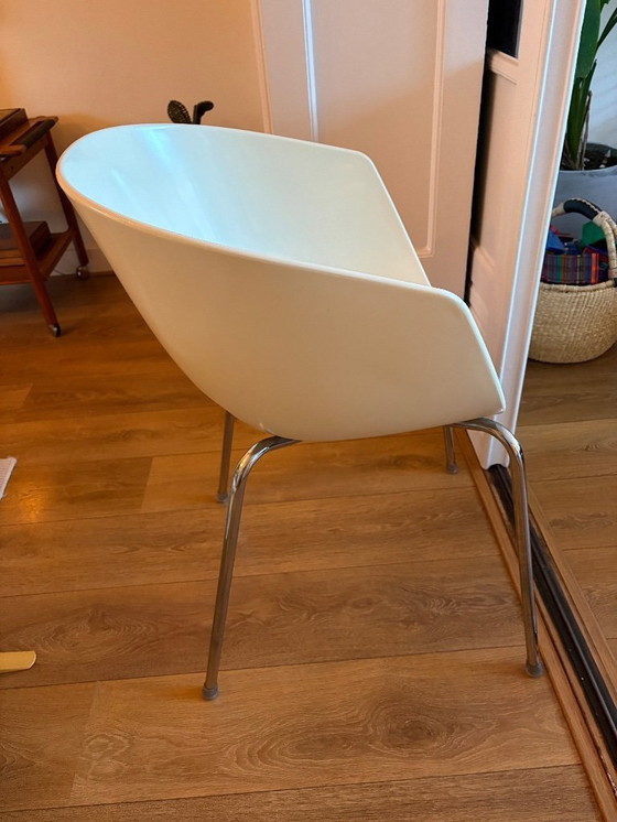 Image 1 of Sedia da pranzo di design | Sedia a secchiello | 4x Orbit Large, Sintesi, bianco