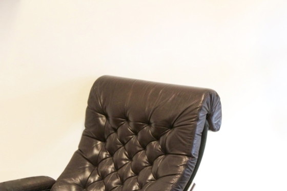 Noboru Nakamura Bore Leather Lounge Chair with Footstool, Ikea, Armchairs, Metal (photo 3 of 9)