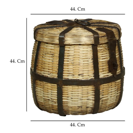 Cesta pequeña de mimbre con inserciones de metal CLOVE – Objetos decorativos (photo 2 of 8)