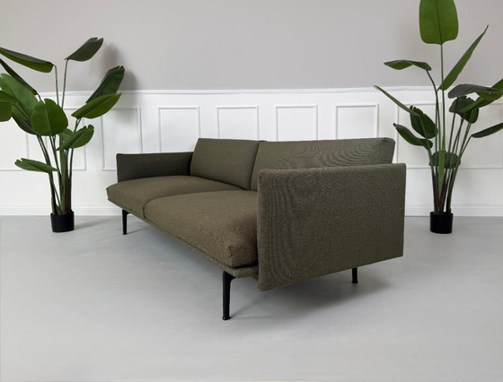 Image 1 of Muuto Outline Sofa 3 Seater Green Fabric Designer Couch