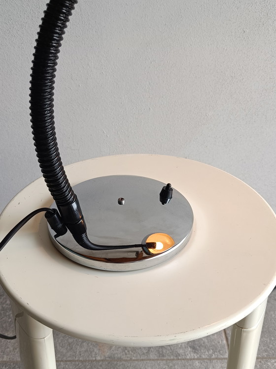 Image 1 of Lampe de bureau chromée style Space Age des années 1970 avec bras flexible