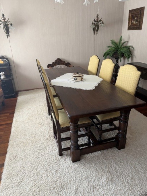 Juego de 6 sillas de comedor antiguas