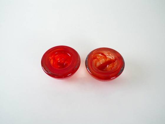 Image 1 of Juego de portavelas de cristal, diseño sueco, década de 1970, fabricado por Kosta Boda.