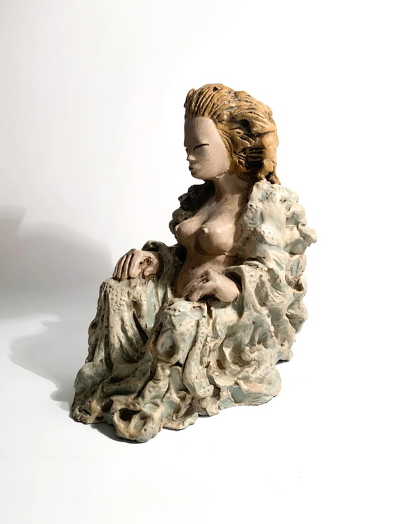 Sculptures Céramique Futuriste Dame des Années 1930 (photo 11 of 14)