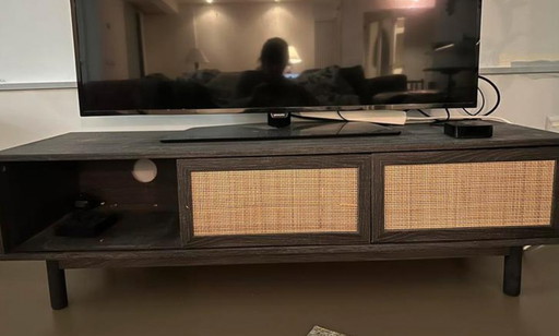 Rotan tv-meubel in Pierre Jeannette-stijl