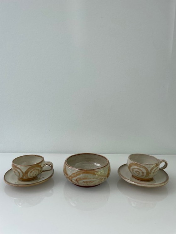 Image 1 of Stoviglie vintage Hyllested Keramik – set da 7 pezzi
