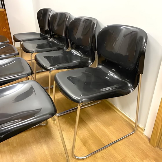 Image 1 of Retro Chair Drabert SM400K, West Germany, 1980s, Set of 8 (Marked)