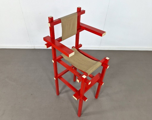 Gerrit Rietveld | Hochstuhl | Vintage-Replika – eetkamerstoelen, Wood