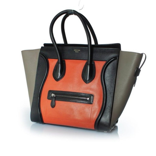 Borsa tote da viaggio Celine in pelle tricolore