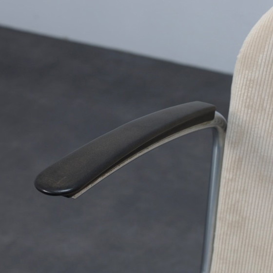 Image 1 of Set di tre poltrone in acciaio tubolare Gispen 413 di W.H. Gispen, Paesi Bassi, anni '50