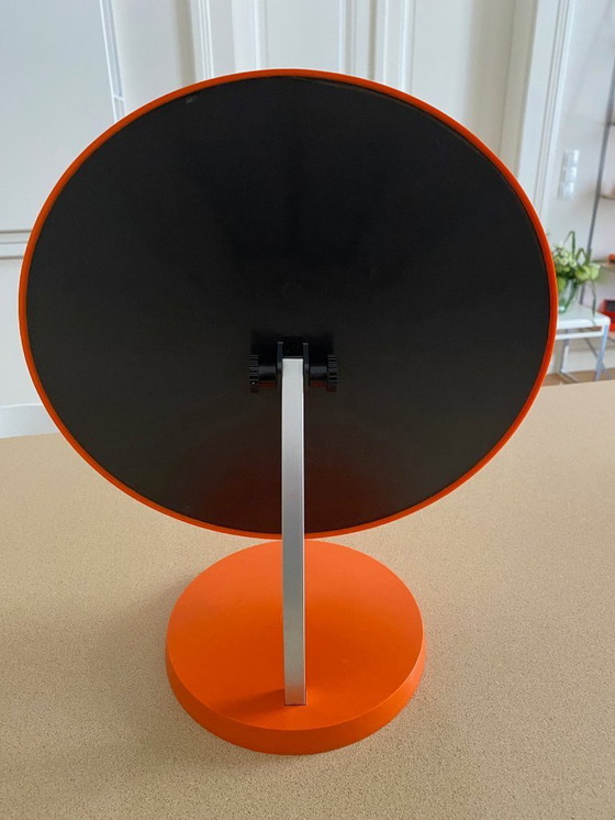Image 1 of Termotex space age orange mirror, a modern mirror made by Termotex in Denmark from the 70s