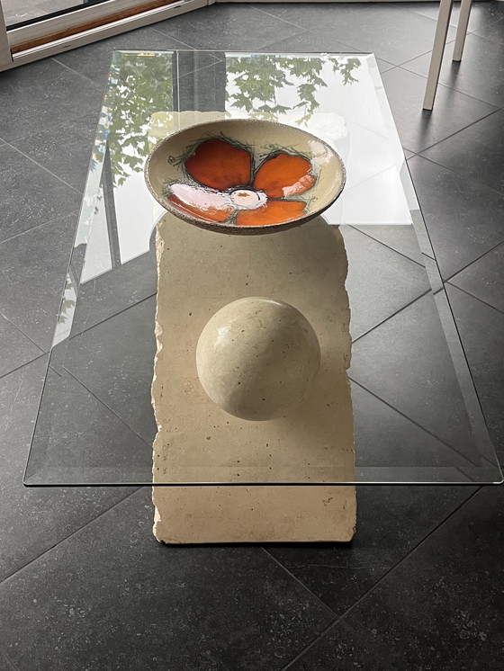 Image 1 of Tavolino da caffè vintage in pietra Mactan degli anni '80